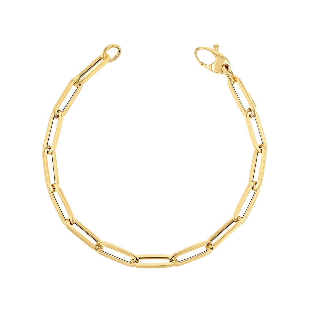 14k Solid Paperclip Bracelet – Henri Noël