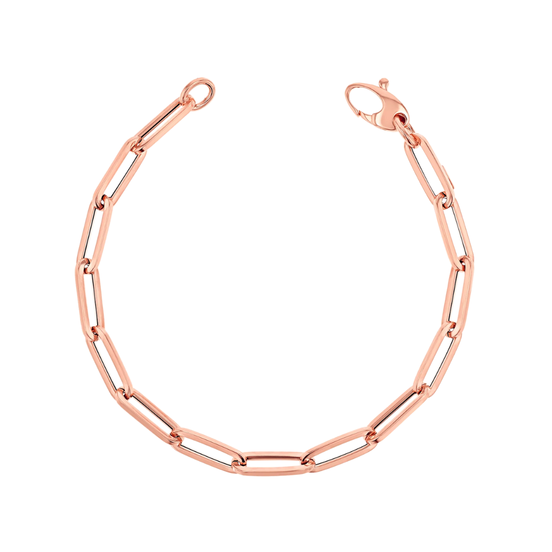 14k Solid Paperclip Bracelet – Henri Noël
