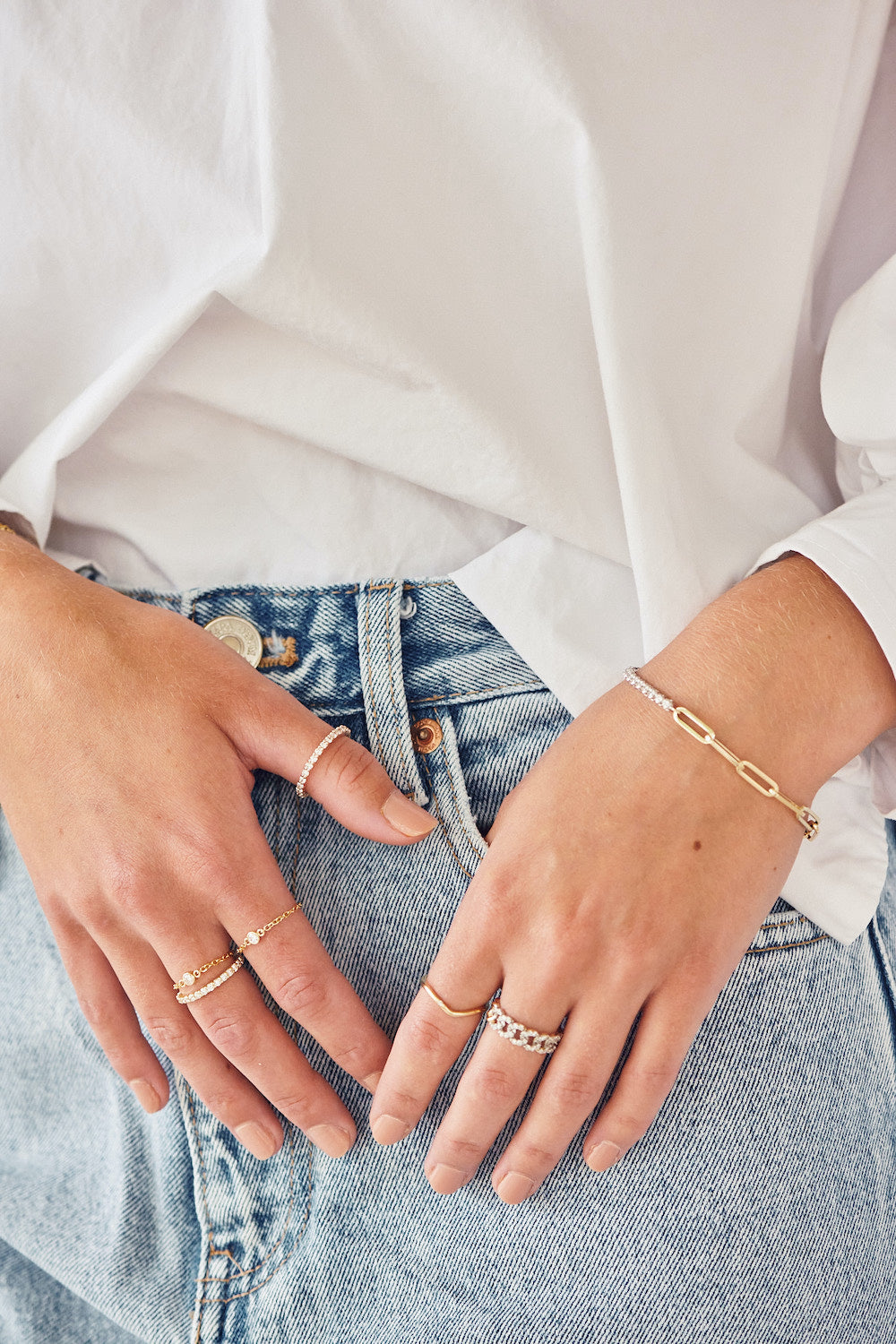 Adjustable Diamond Chain Ring – Henri Noël