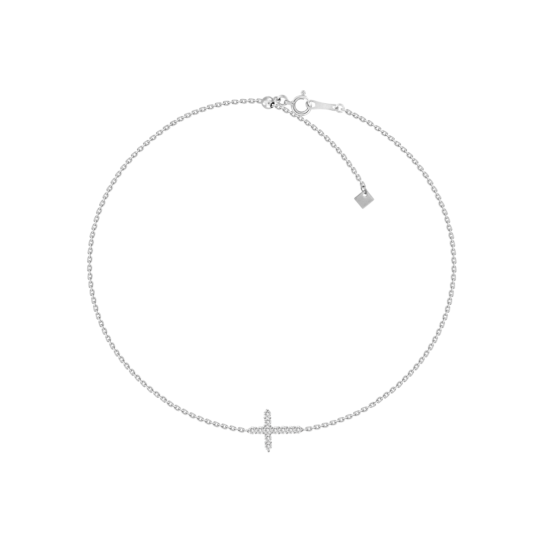Adjustable Diamond Cross Bracelet – Henri Noël
