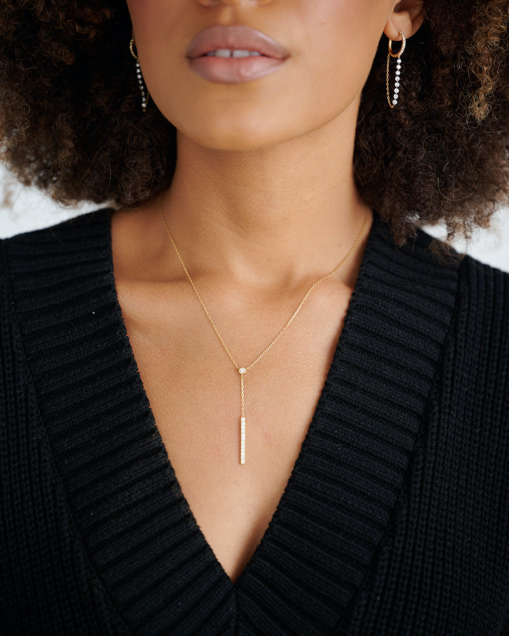 Adjustable Diamond Lariat Necklace – Henri Noël