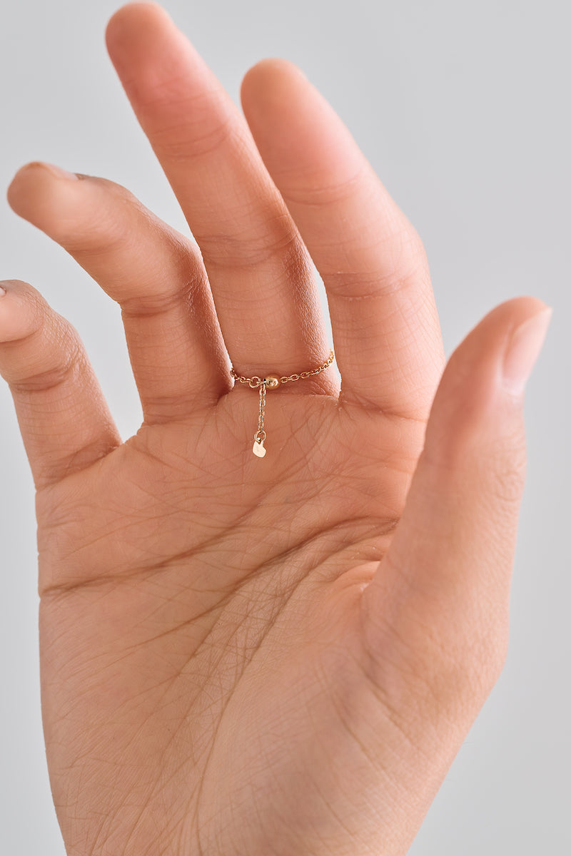 Adjustable Emerald Diamond Chain Ring – Henri Noël