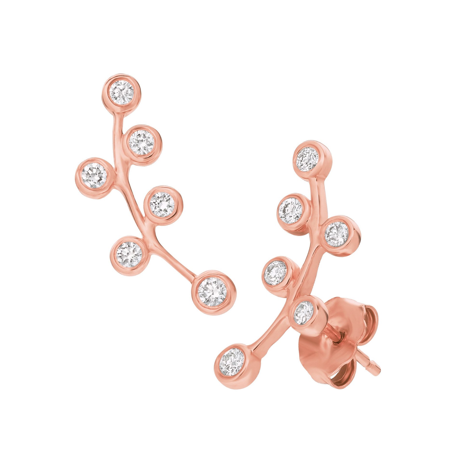 Bezel-set Diamond Climber Earring – Henri Noël