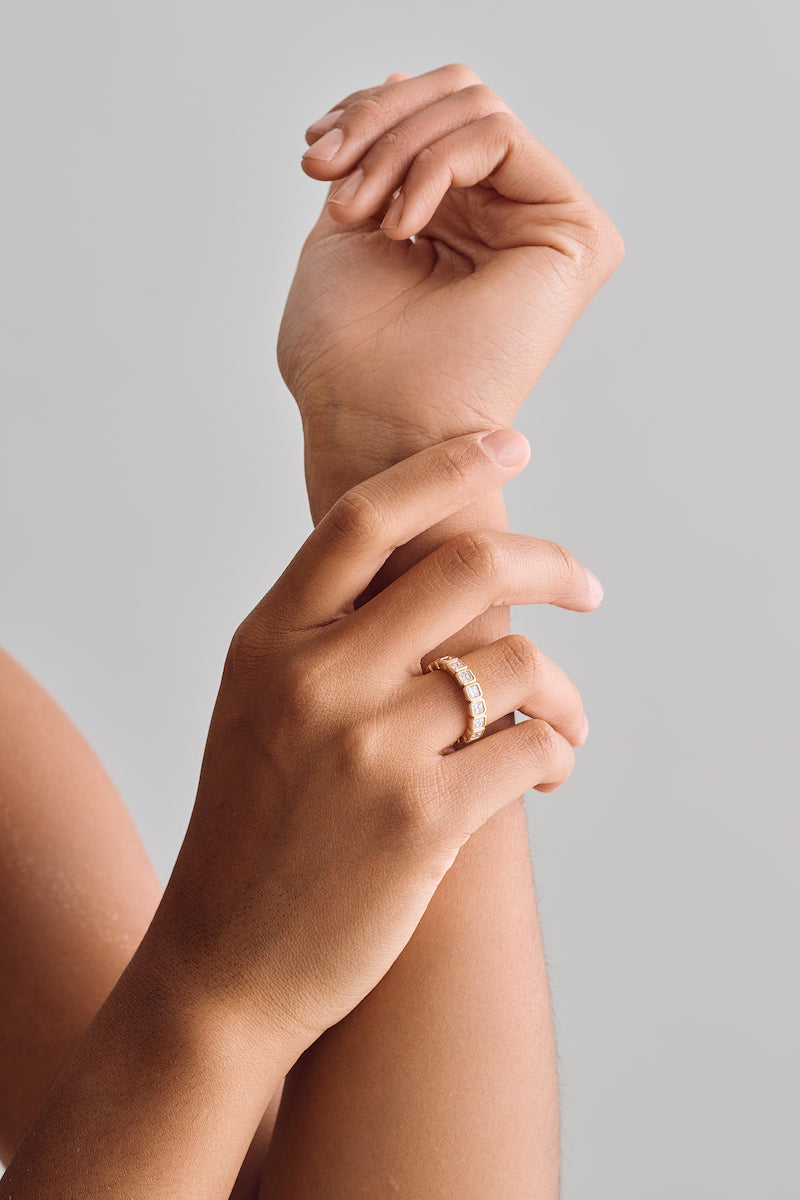 Bezel Set Diamond Eternity Band – Henri Noël