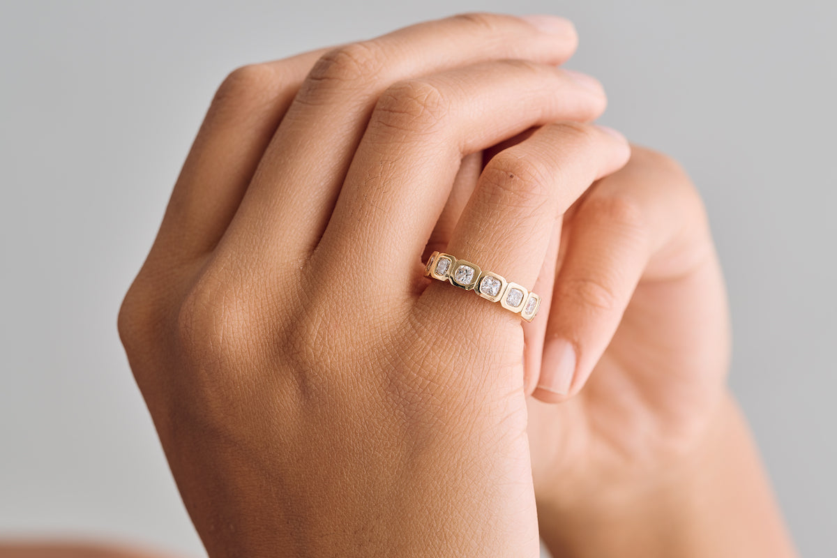 Bezel Set Diamond Eternity Band – Henri Noël