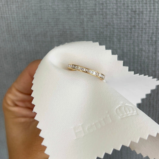 Channel Set Square Cut Diamond Band – Henri Noël