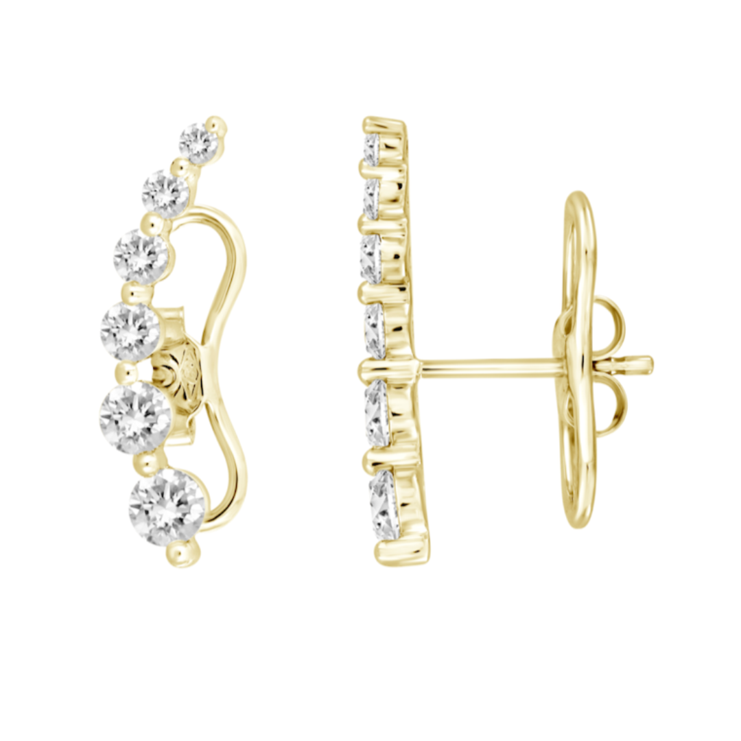 Curved Earring Climbers – Henri Noël