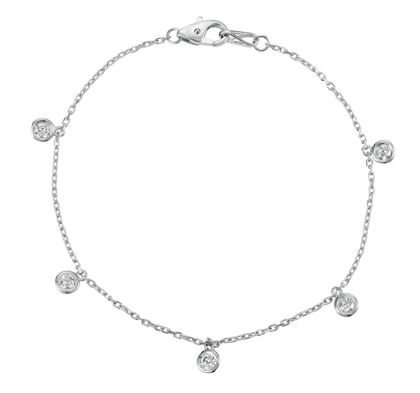 Diamond Drop Station Bracelet