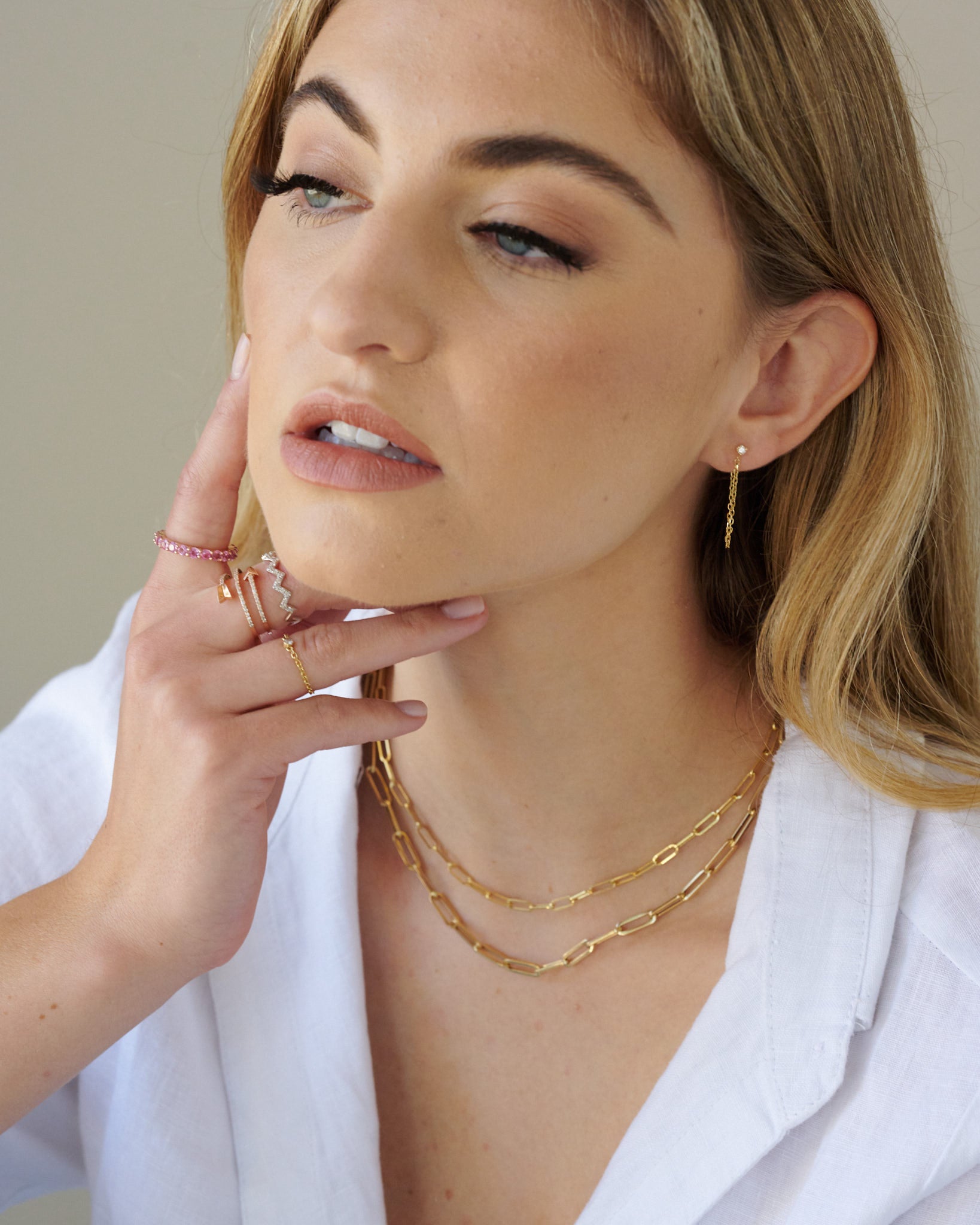 Diamond Chain Earrings – Henri Noël