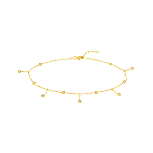 Diamond Drop Anklet – Henri Noël