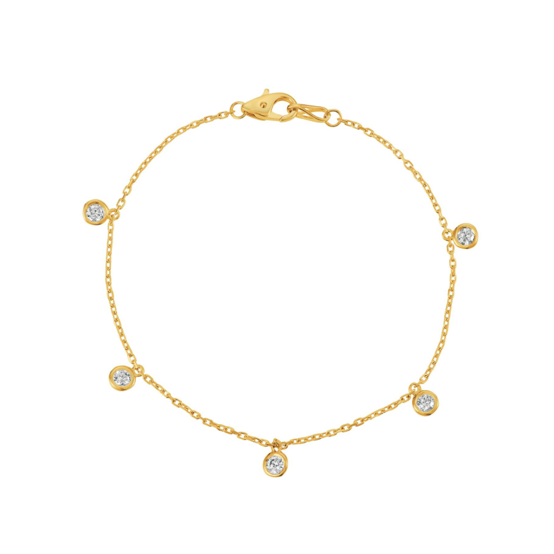 Diamond Drop Station Bracelet – Henri Noël
