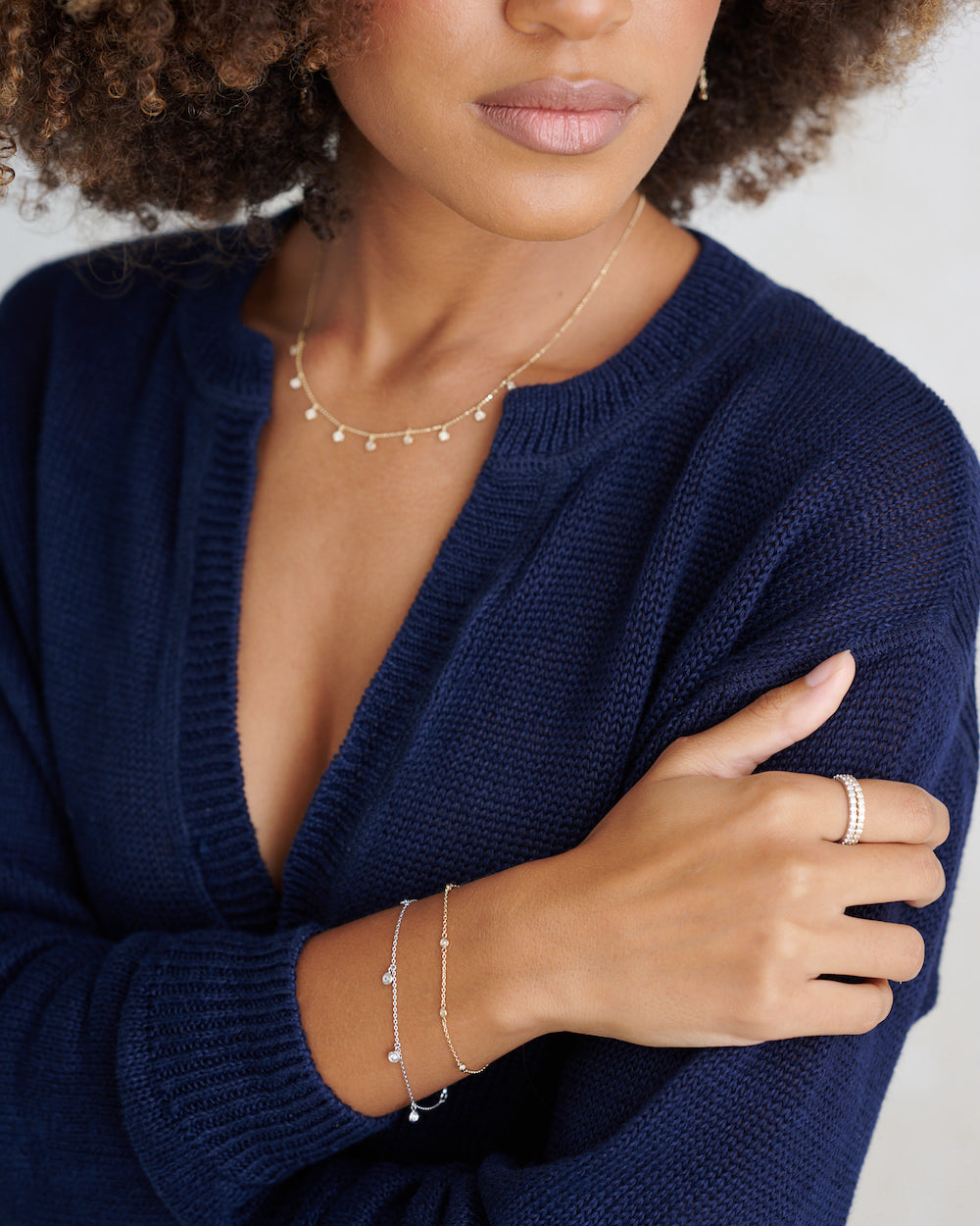 Diamond Drop Station Bracelet – Henri Noël