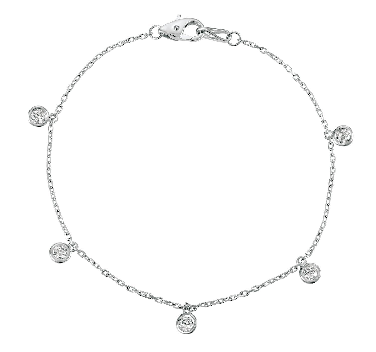 Diamond Drop Station Bracelet – Henri Noël
