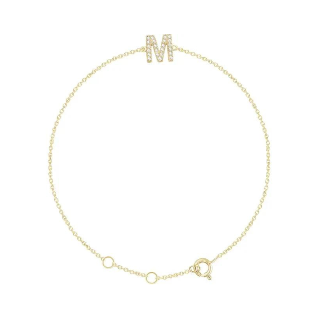 Diamond Initial Bracelet – Henri Noël