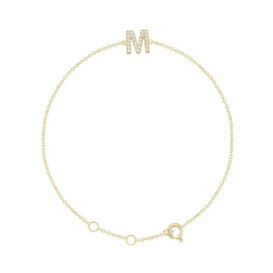 Diamond Initial Bracelet – Henri Noël
