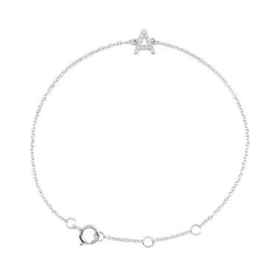Diamond Initial Bracelet – Henri Noël