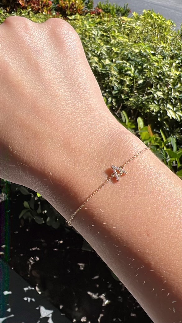Diamond Initial Bracelet – Henri Noël