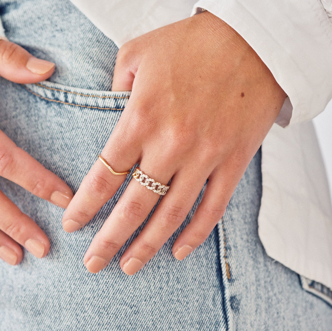 Diamond Link Ring – Henri Noël