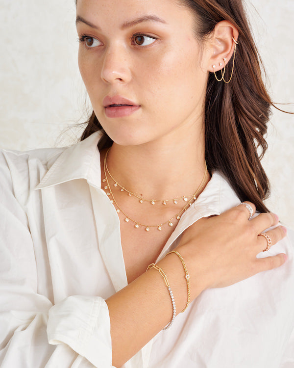 Diamond Paperclip Tennis Bracelet – Henri Noël