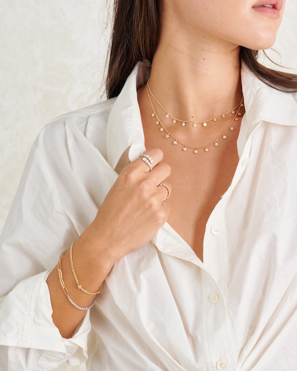 Diamond Paperclip Tennis Bracelet – Henri Noël