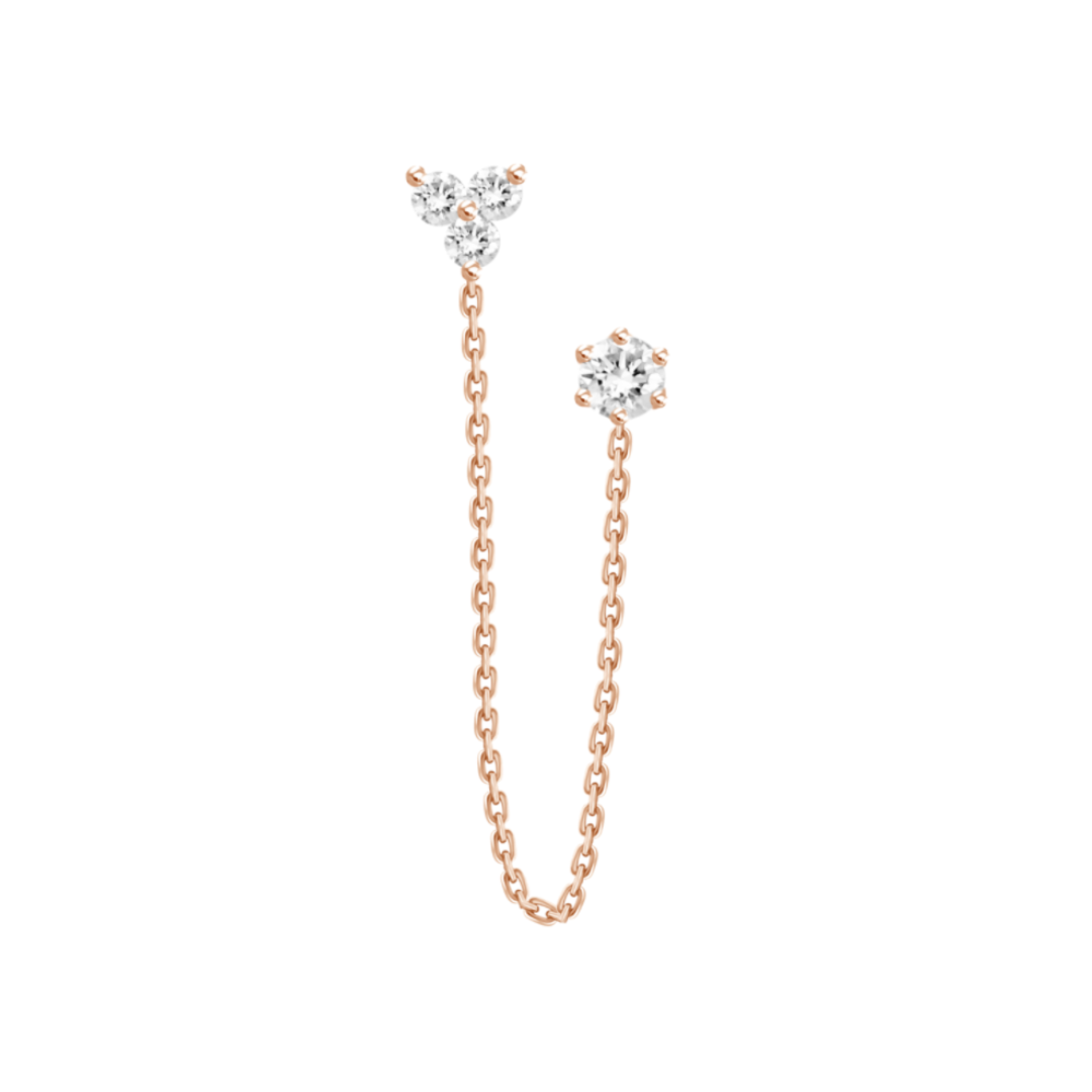 Double Diamond Stud and Triangle Earring – Henri Noël