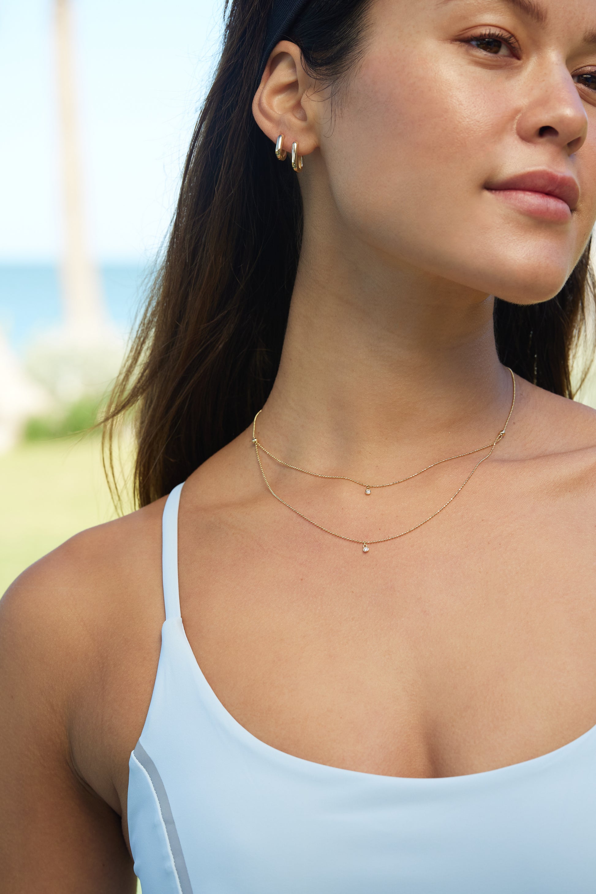 Duet Diamond Drop Necklace – Henri Noël