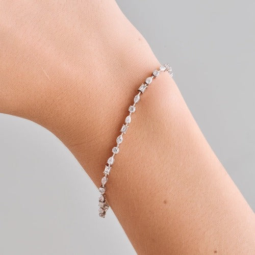 Fancy Shape Tennis Bracelet – Henri Noël