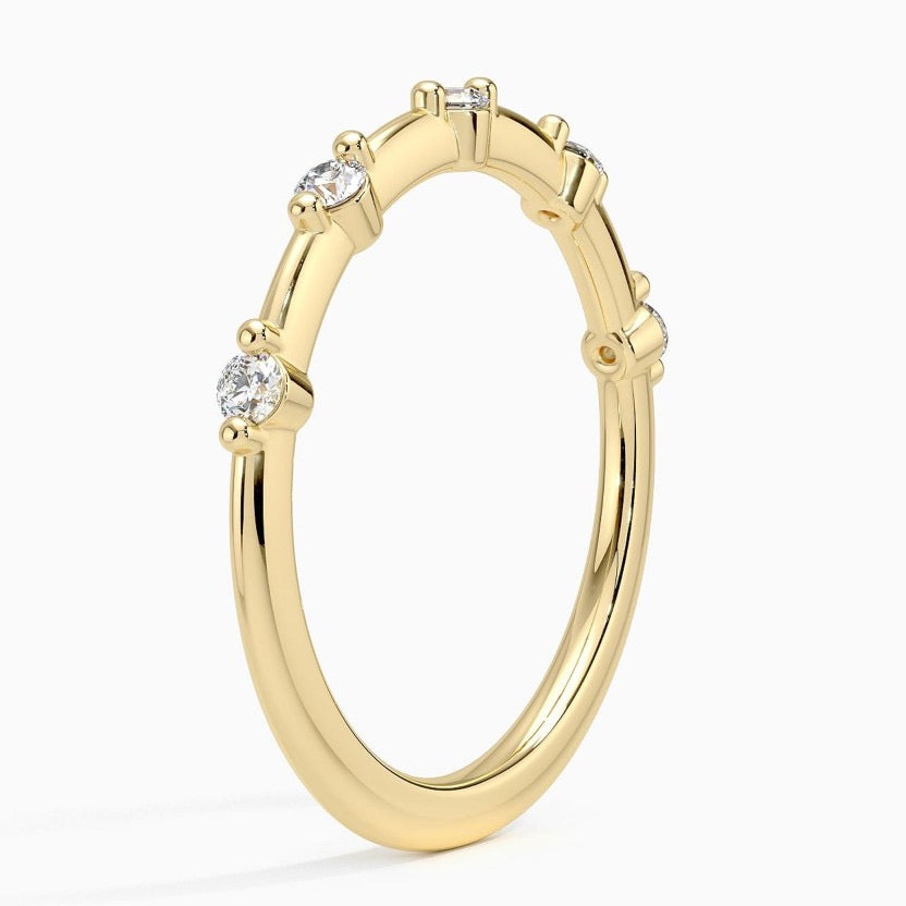 Five Diamond Wedding Band – Henri Noël