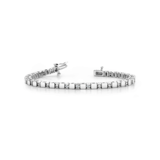 Fluted Diamond Tennis Bracelet – Henri Noël