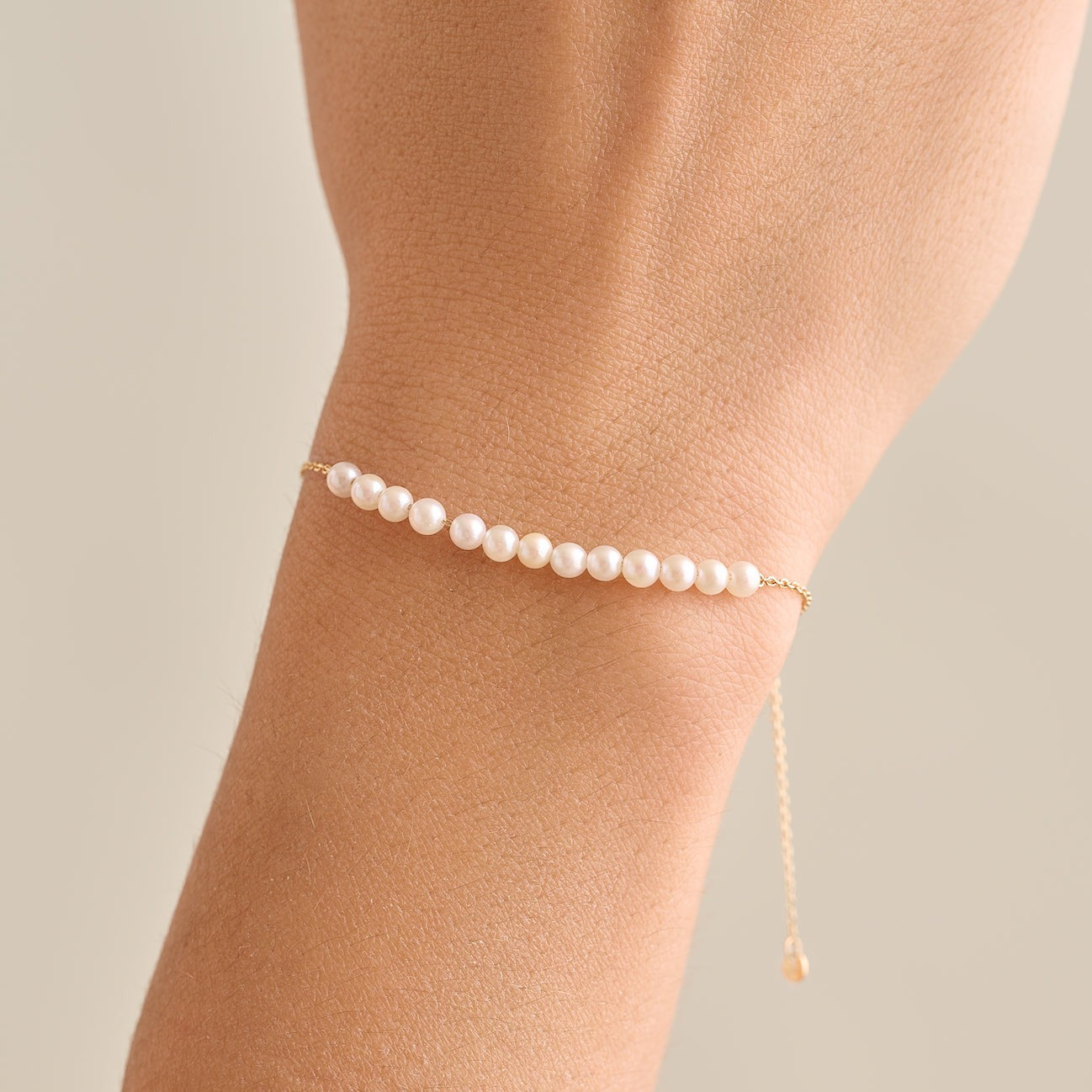 Single pearl gold filled bracelet - NicteShop