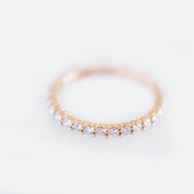 Half Pink Sapphire Half Diamond Eternity Band – Henri Noël