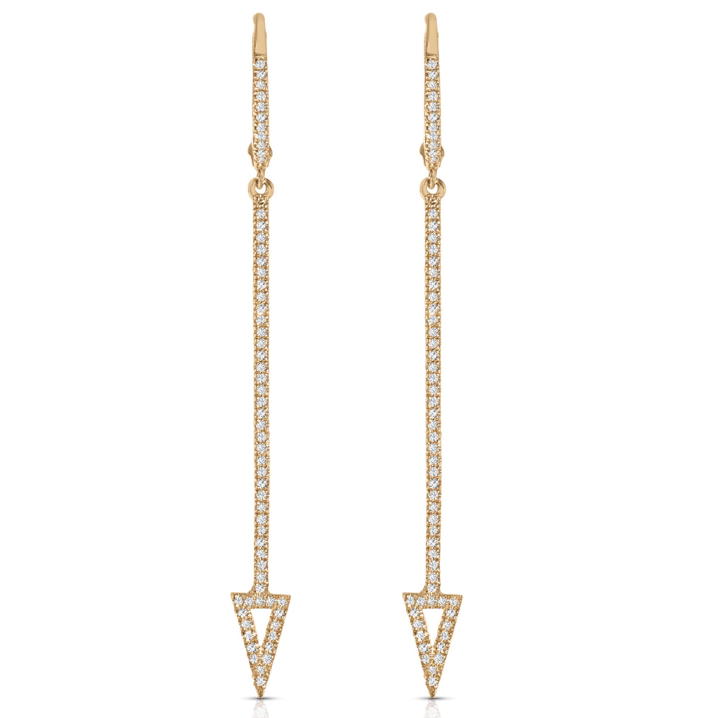 Hunter Diamond Arrow Earrings | Yellow Gold – Henri Noël