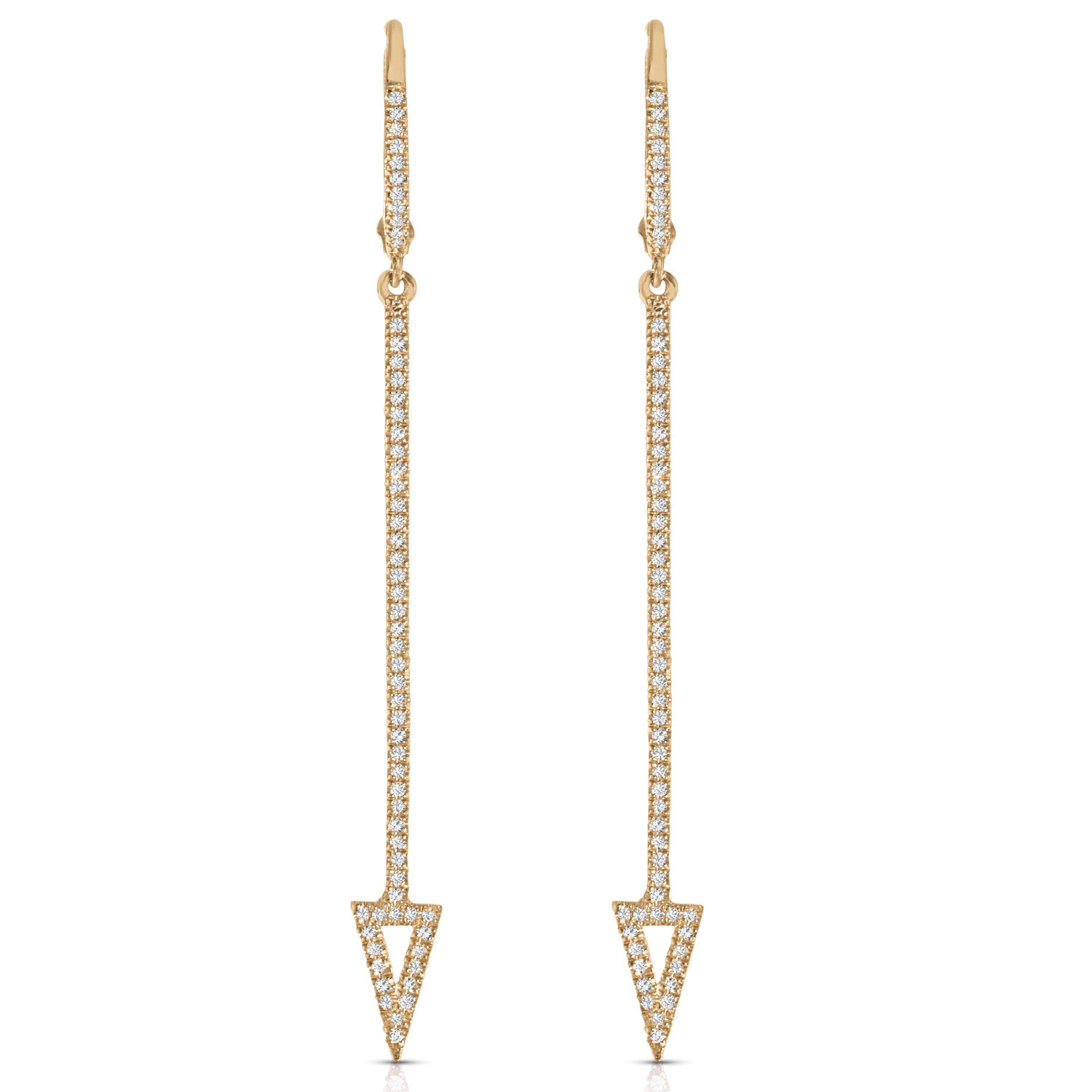 Hunter Diamond Arrow Earrings | Yellow Gold – Henri Noël