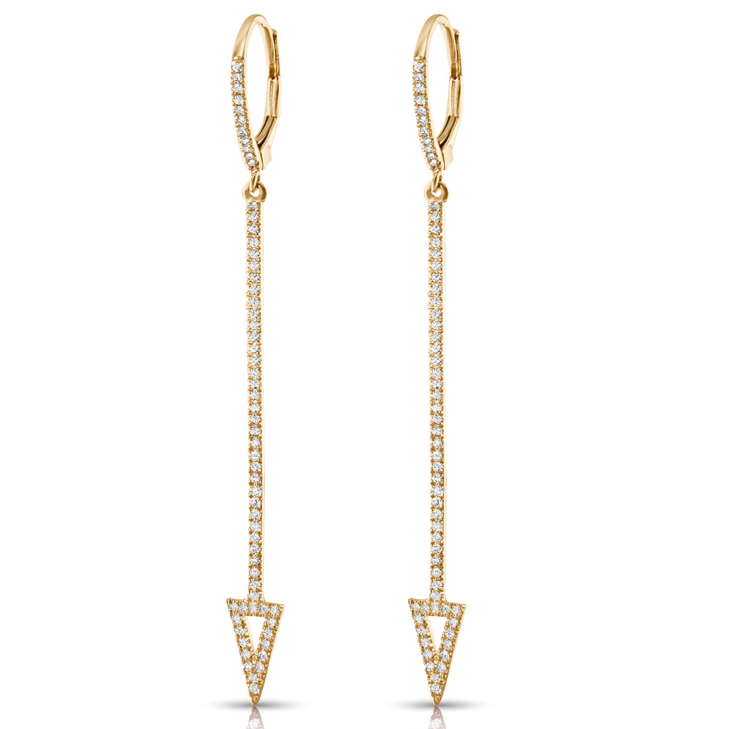 Hunter Diamond Arrow Earrings | Yellow Gold – Henri Noël