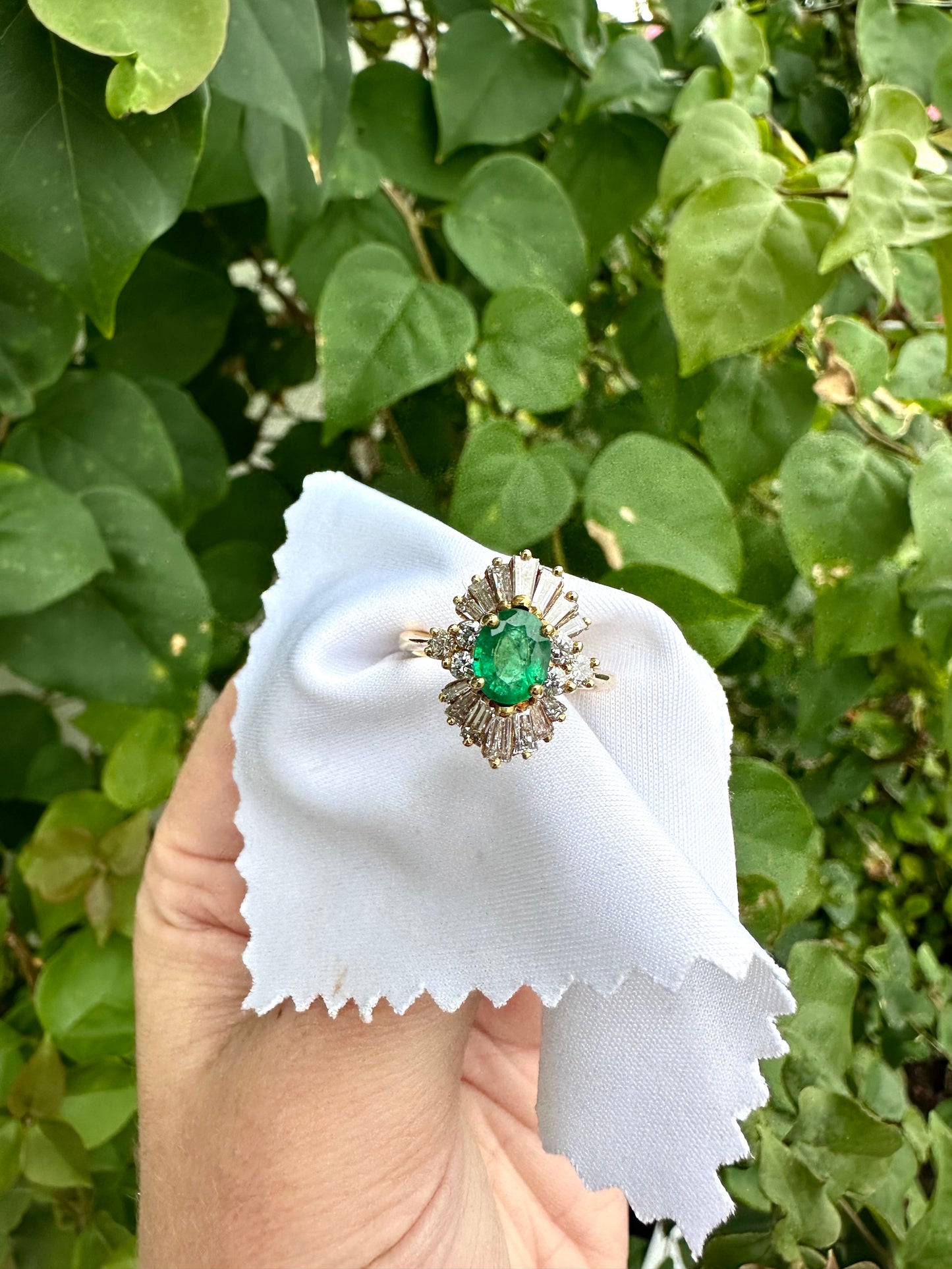 Vintage Emerald and Diamond Ring