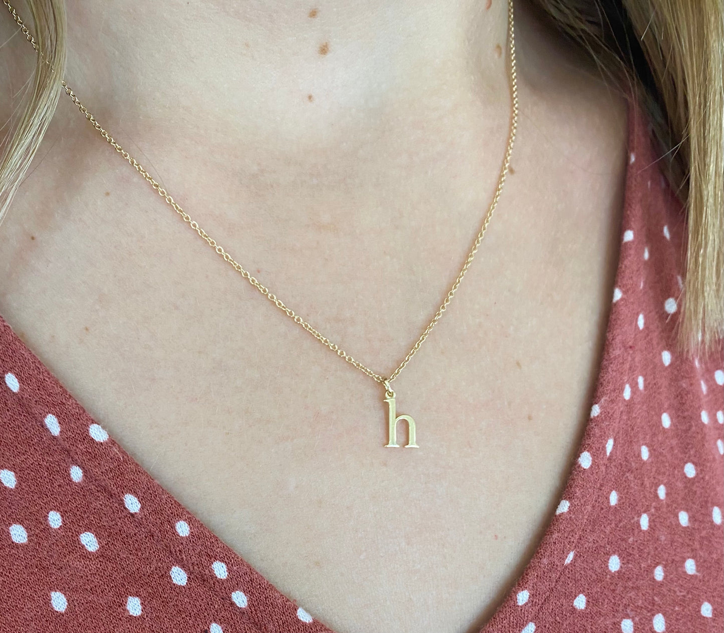 14k Initial Necklace