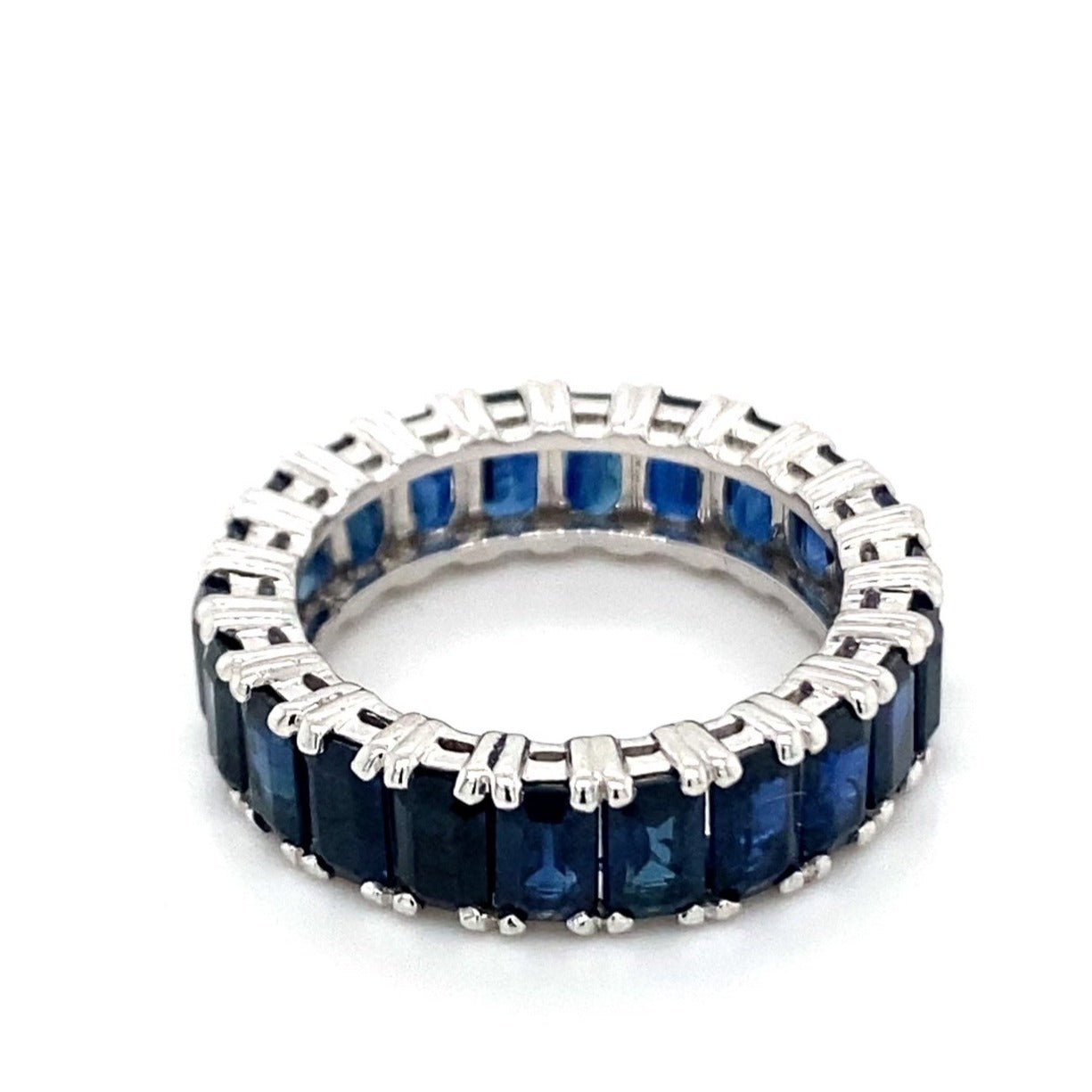 Large Blue Sapphire Eternity Band – Henri Noël