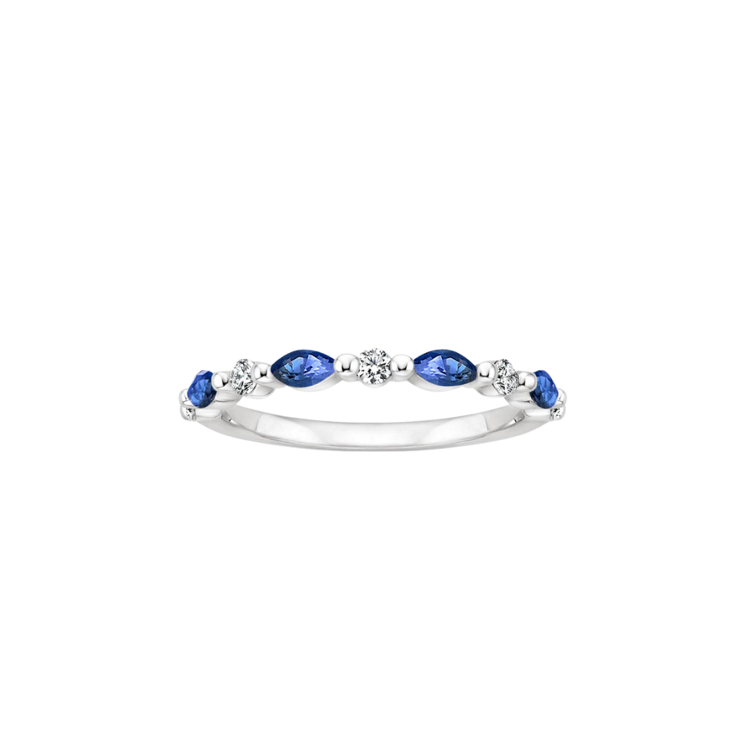 Marquise Sapphire and Diamond Band – Henri Noël