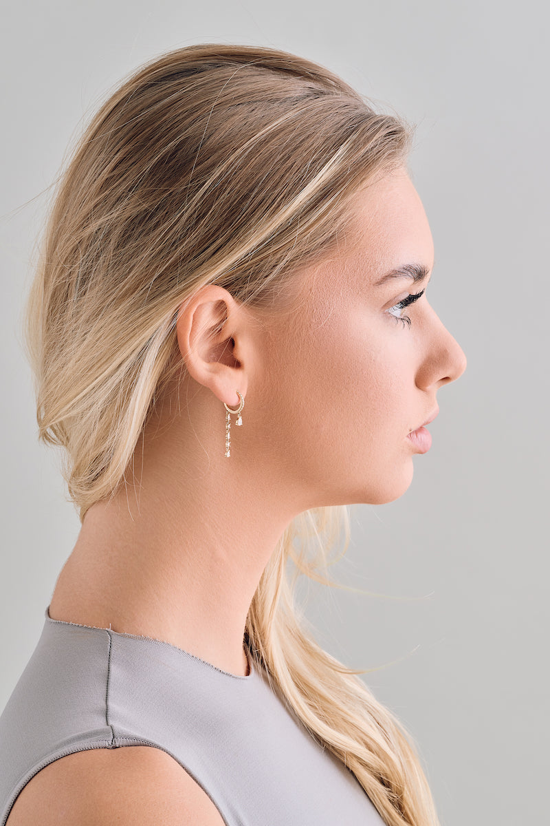Pear and Round Drop Hoops – Henri Noël