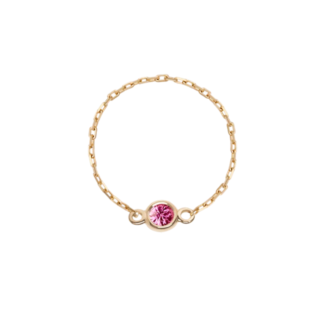 Pink Sapphire Chain Ring – Henri Noël