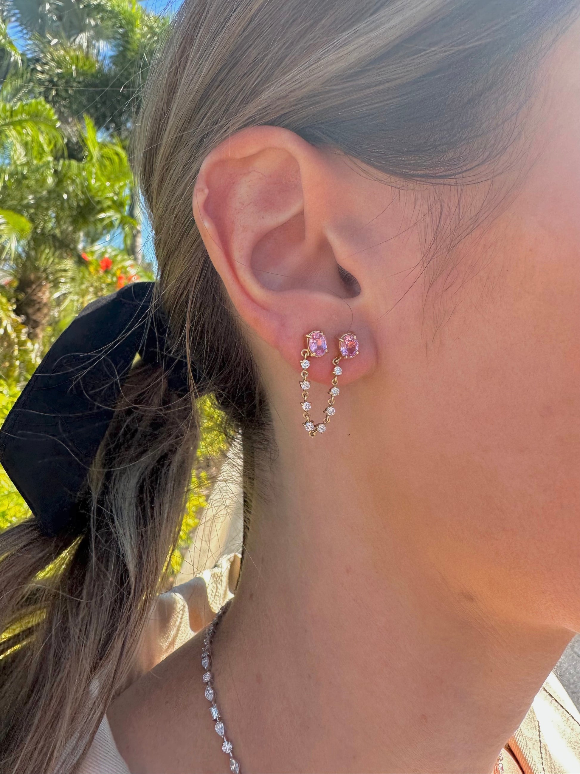 Pink Sapphire Jump Rope Earring – Henri Noël