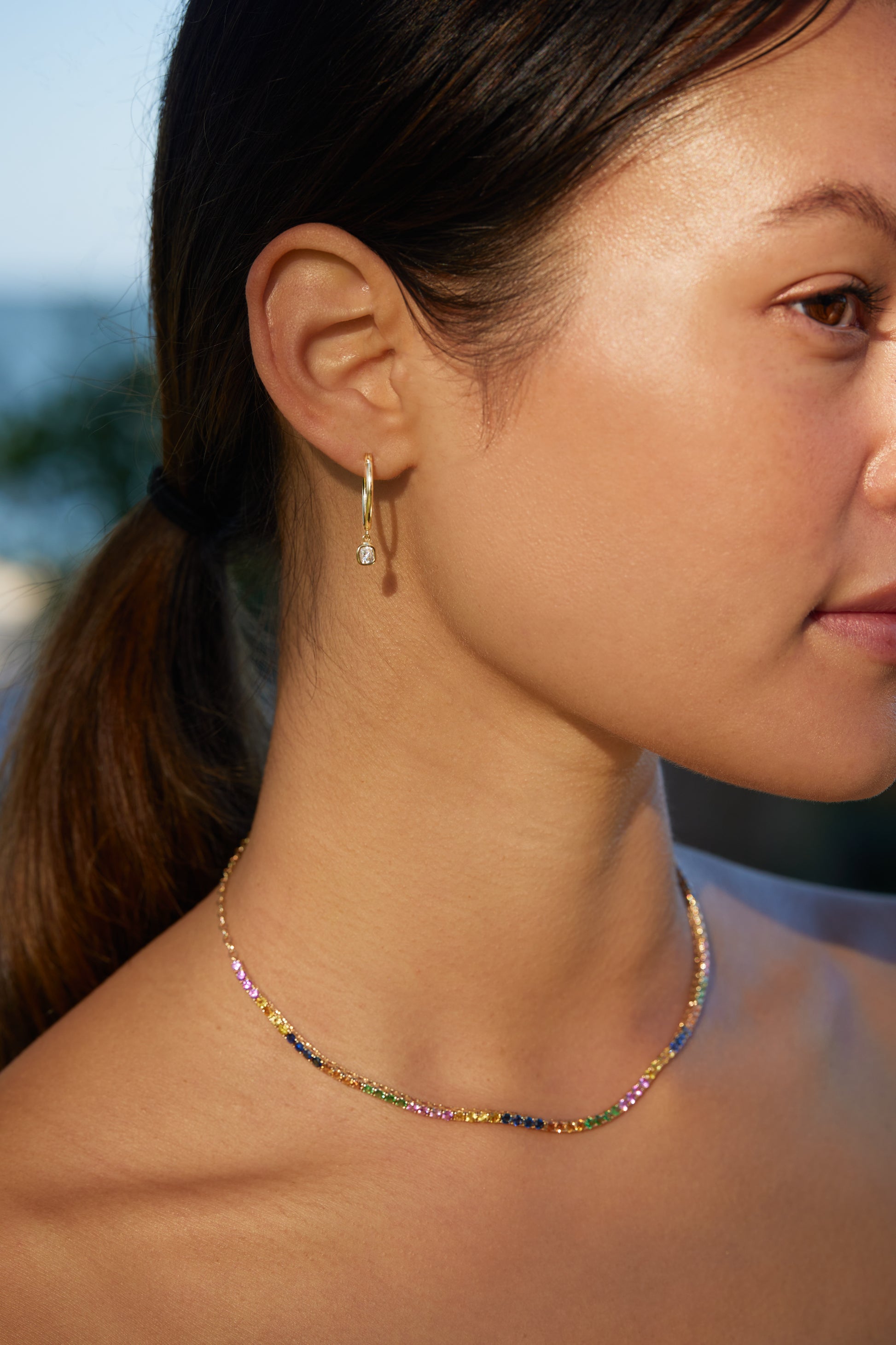 Rainbow Sapphire Tennis Choker – Henri Noël