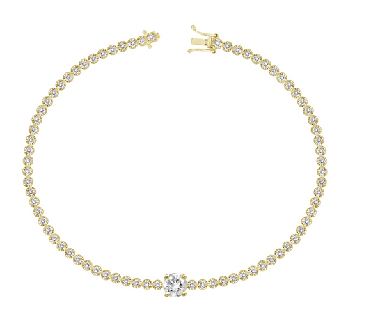 Center Diamond Tennis Bracelet – Henri Noël