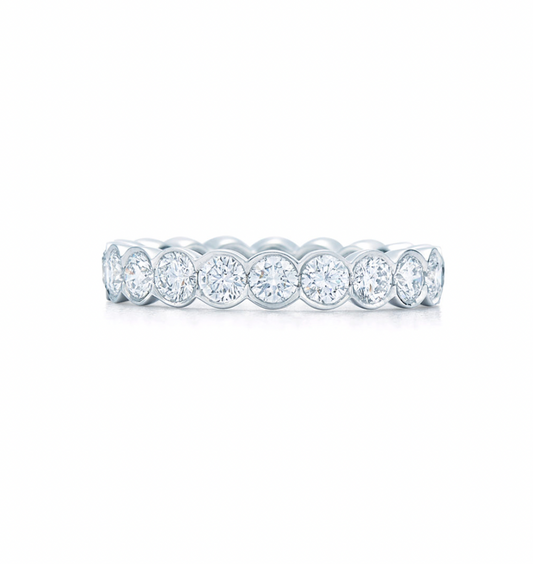 Semi Bezel Set Eternity Band – Henri Noël
