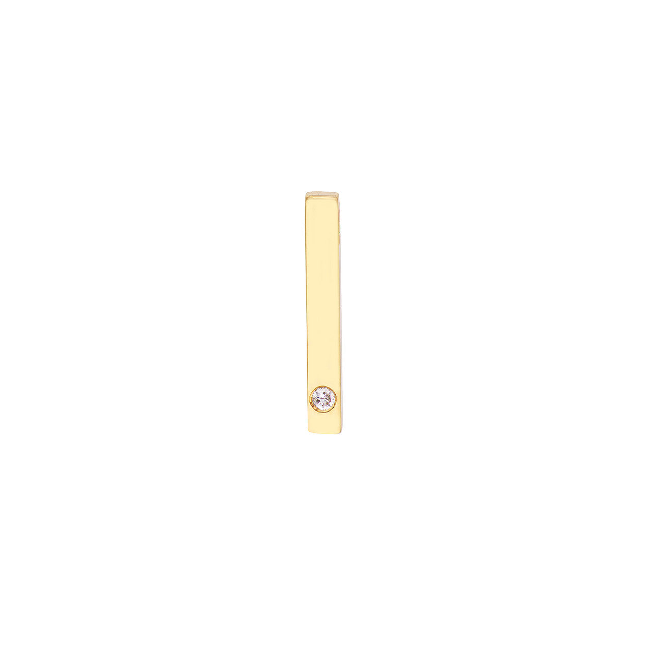 Small Bar Earrings with Diamond – Henri Noël