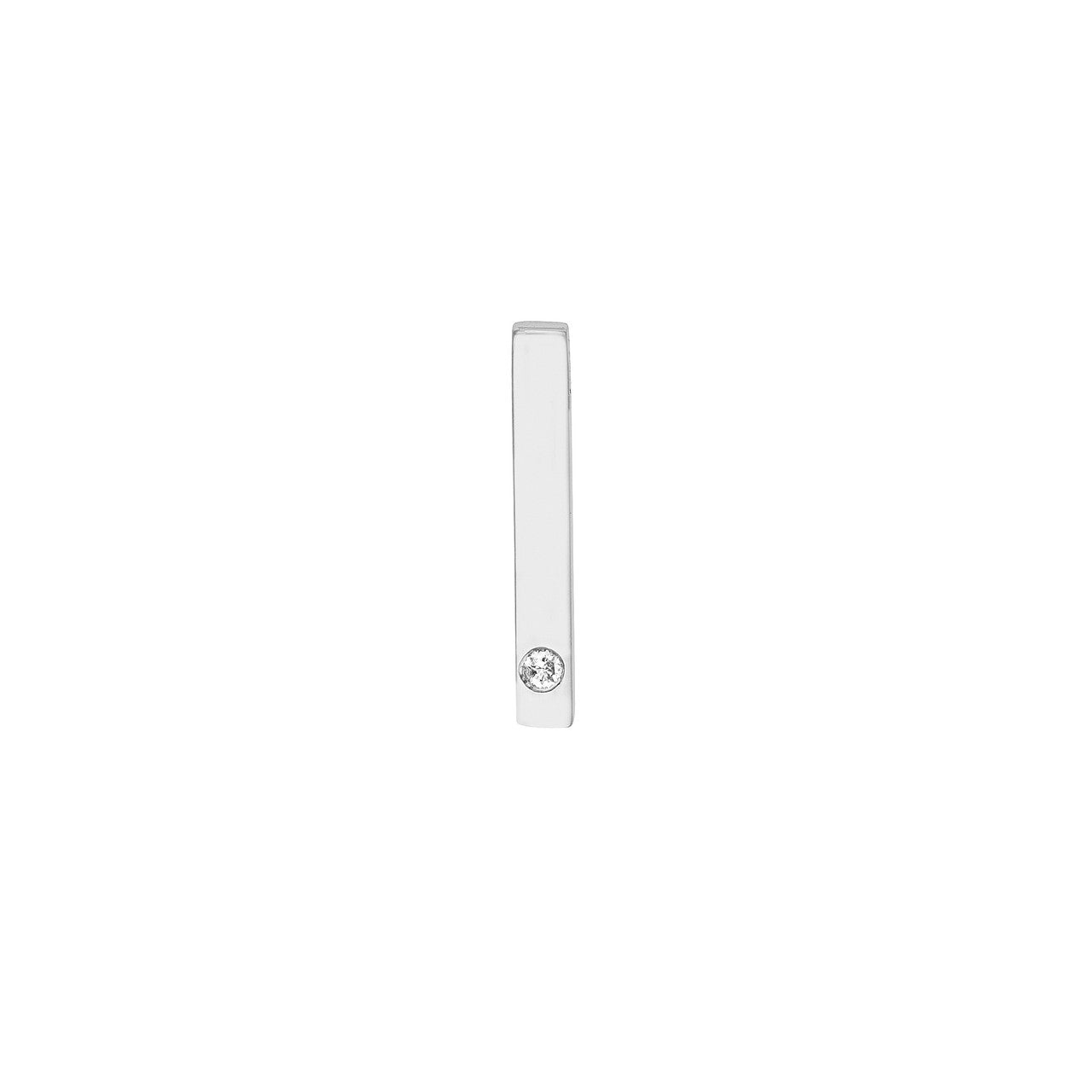 Small Bar Earrings with Diamond – Henri Noël