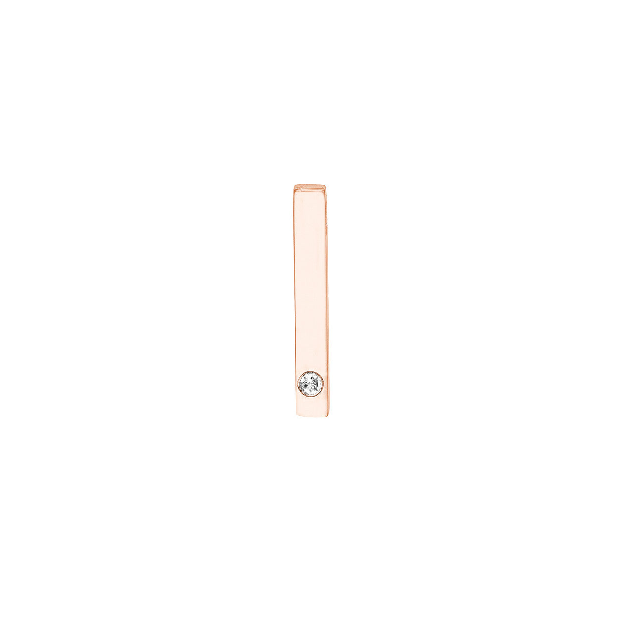 Small Bar Earrings with Diamond – Henri Noël