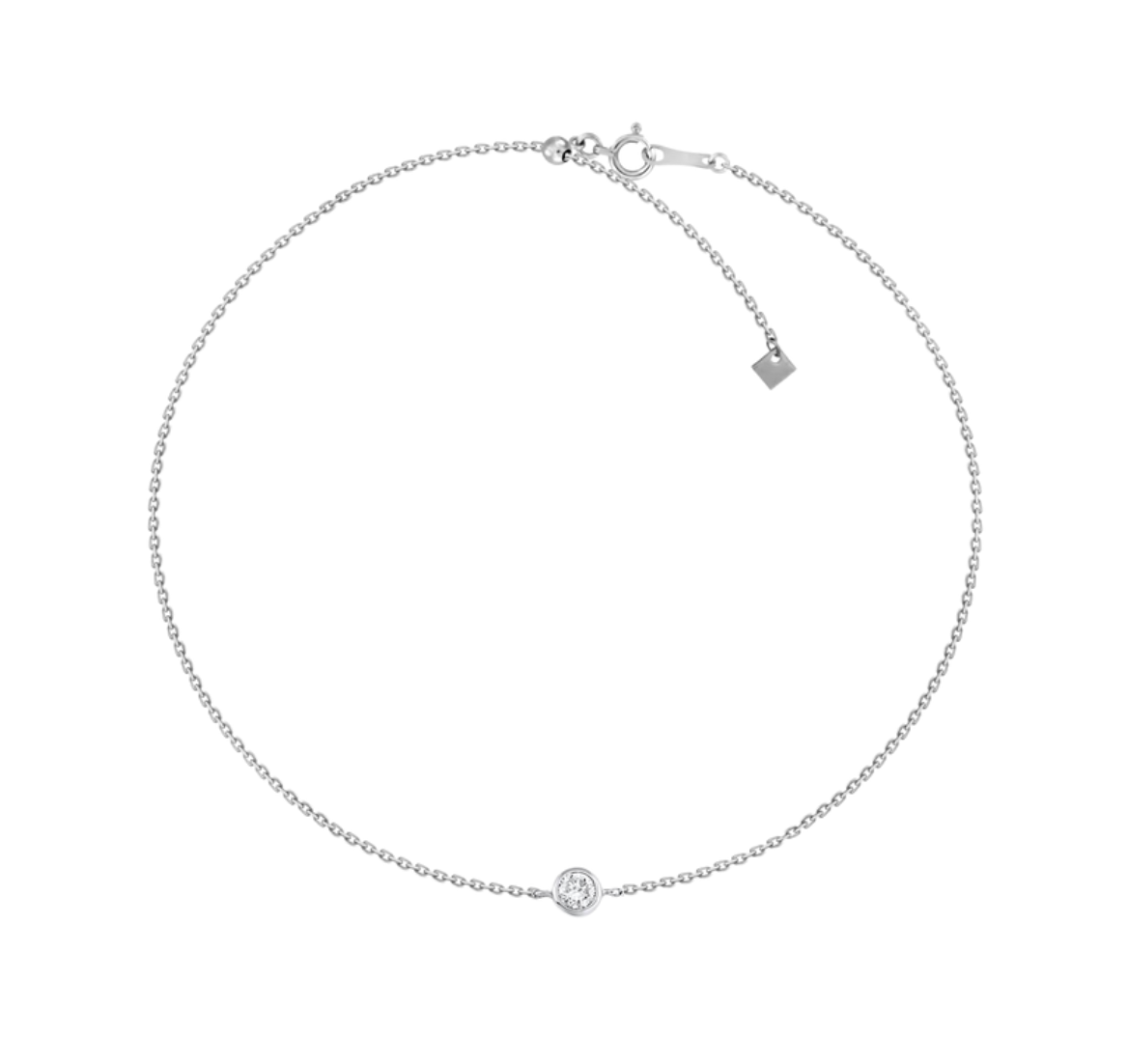 Adjustable Bezel Round Diamond Bracelet