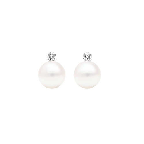 Pearl and Mini Diamond Studs