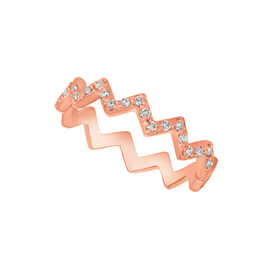 Zig Zag Diamond Ring – Henri Noël